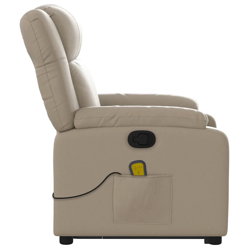 Poltrona Alzapersone Massaggi Reclinabile Cappuccino Similpelle 3205163