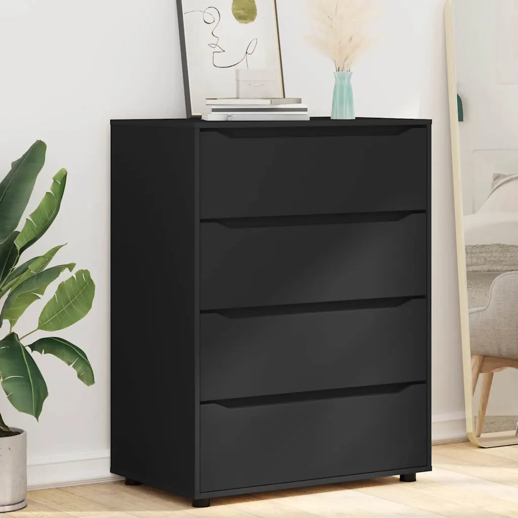 Armadi di Stoccaggio 2 pcs Nero 80 x 48 x 105 cm
