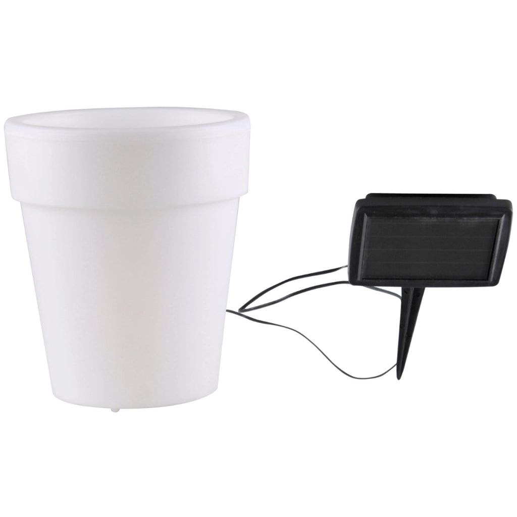 Lampada solare LED vaso bianco 4000K Polux 315601 IP44