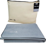 Mat di yoga op-pieghevole grigio per viaggio - antiscivolo e biologico - con tasca portatile - 1 mm spesso