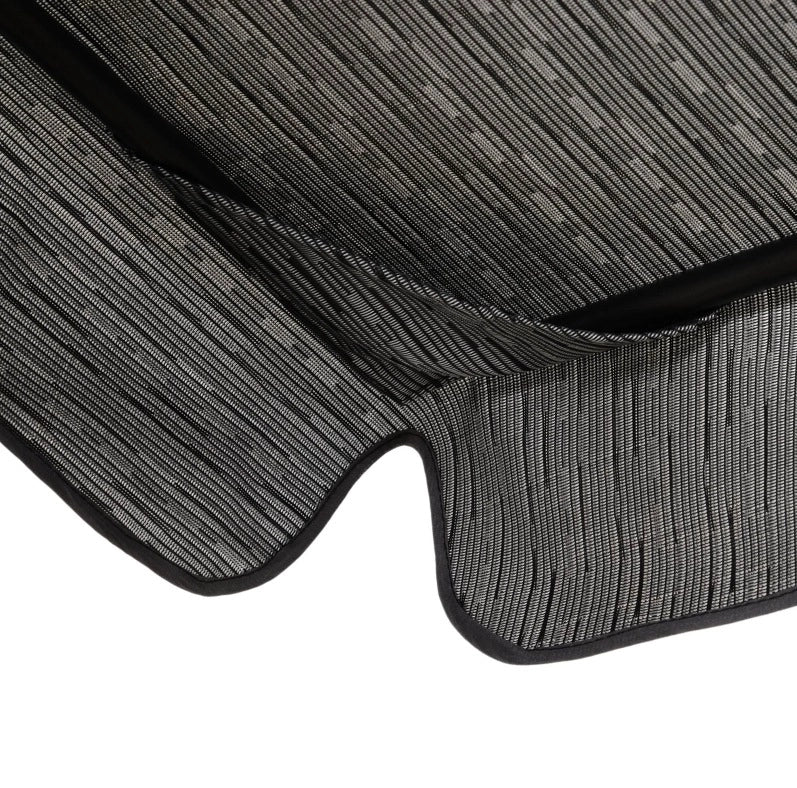 Altalena da giardino 3 posti con tettuccio regolabile e cuscini, nera