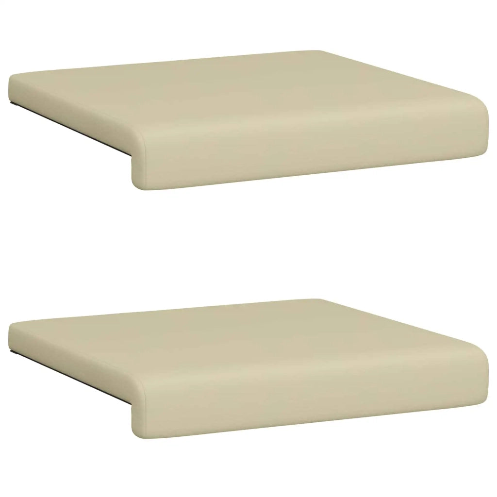 Cuscino per panchina 2 pcs Similpelle Crema Profondità 35 cm 42043034