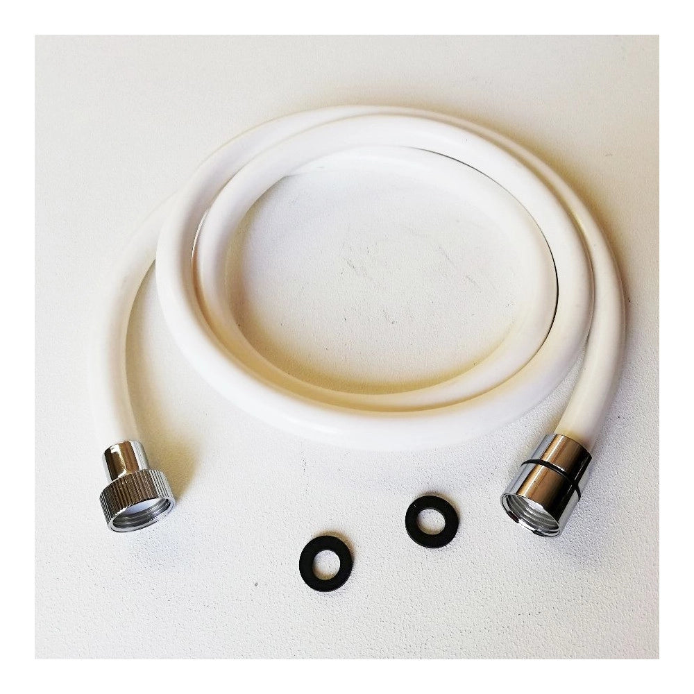 Tubo flessibile 200cm doccia bianco in pvc