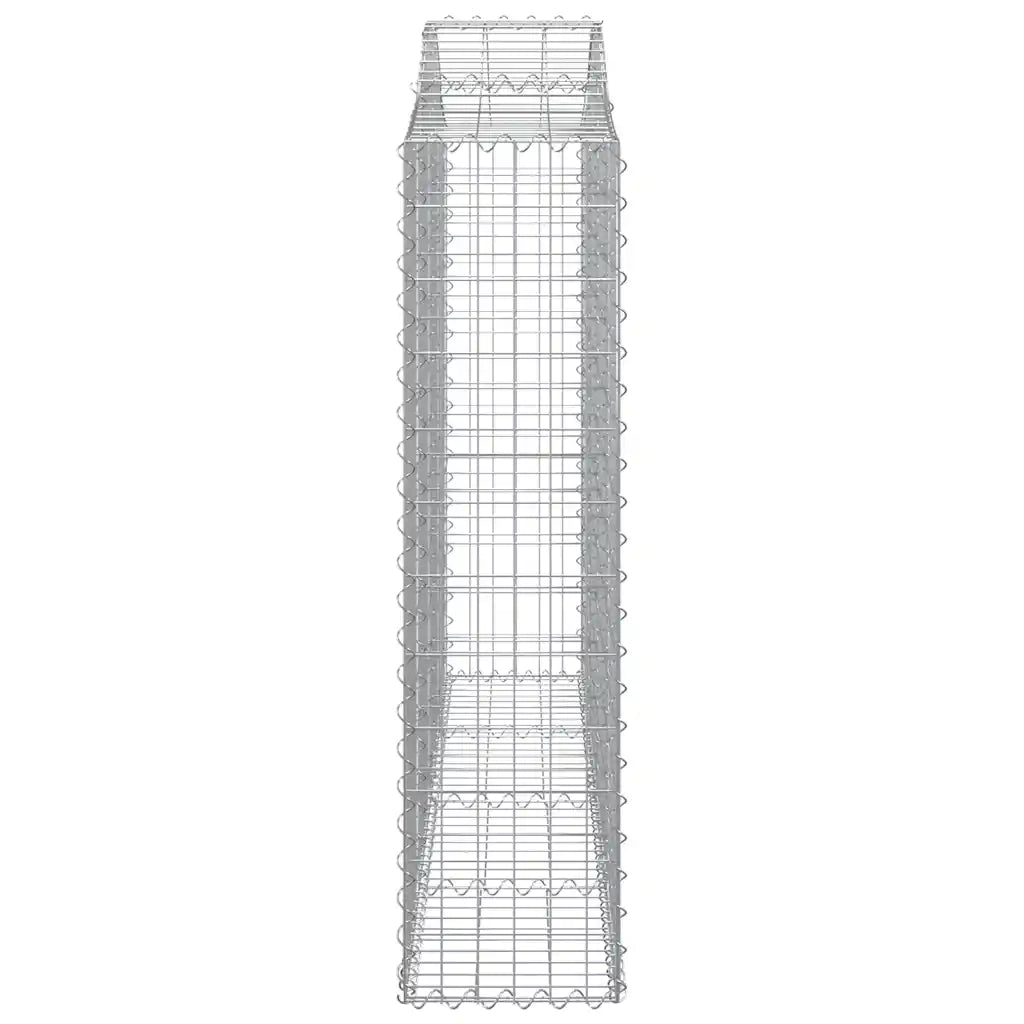 Cesti Gabbioni ad Arco 3 pz 200x30x120/140 cm Ferro Zincato 3145452