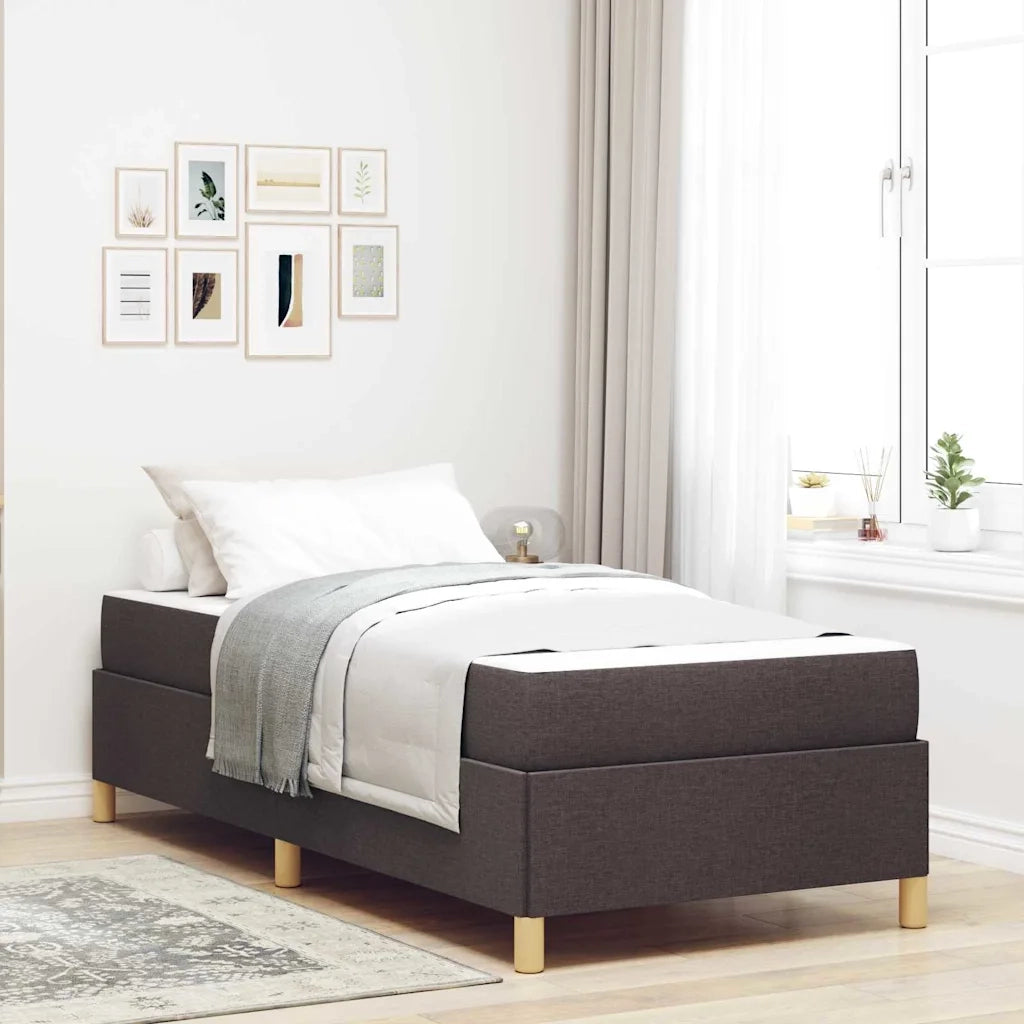 Struttura del letto Marrone Scuro 100 x 200 cm Tessuto 3398916