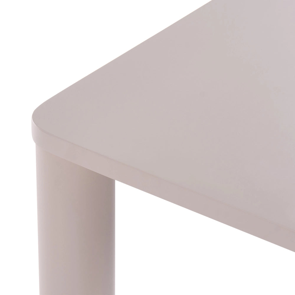 Tavolino con piano in MDF 120 x 60 cm tortora Design moderno Gambe a coste Soggiorno