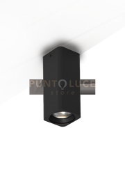 URBAN-N Lampada da soffitto quadrata in metallo nero attacco GU10 inclusa