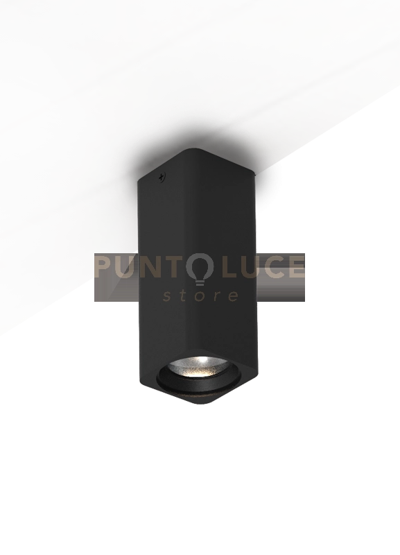 URBAN-N Lampada da soffitto quadrata in metallo nero attacco GU10 inclusa