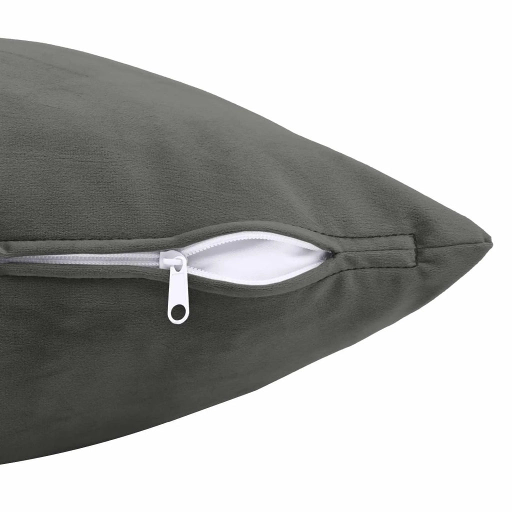 Cuscino con cuscino HEERLEN 2 pz Grigio Scuro Velluto 923833