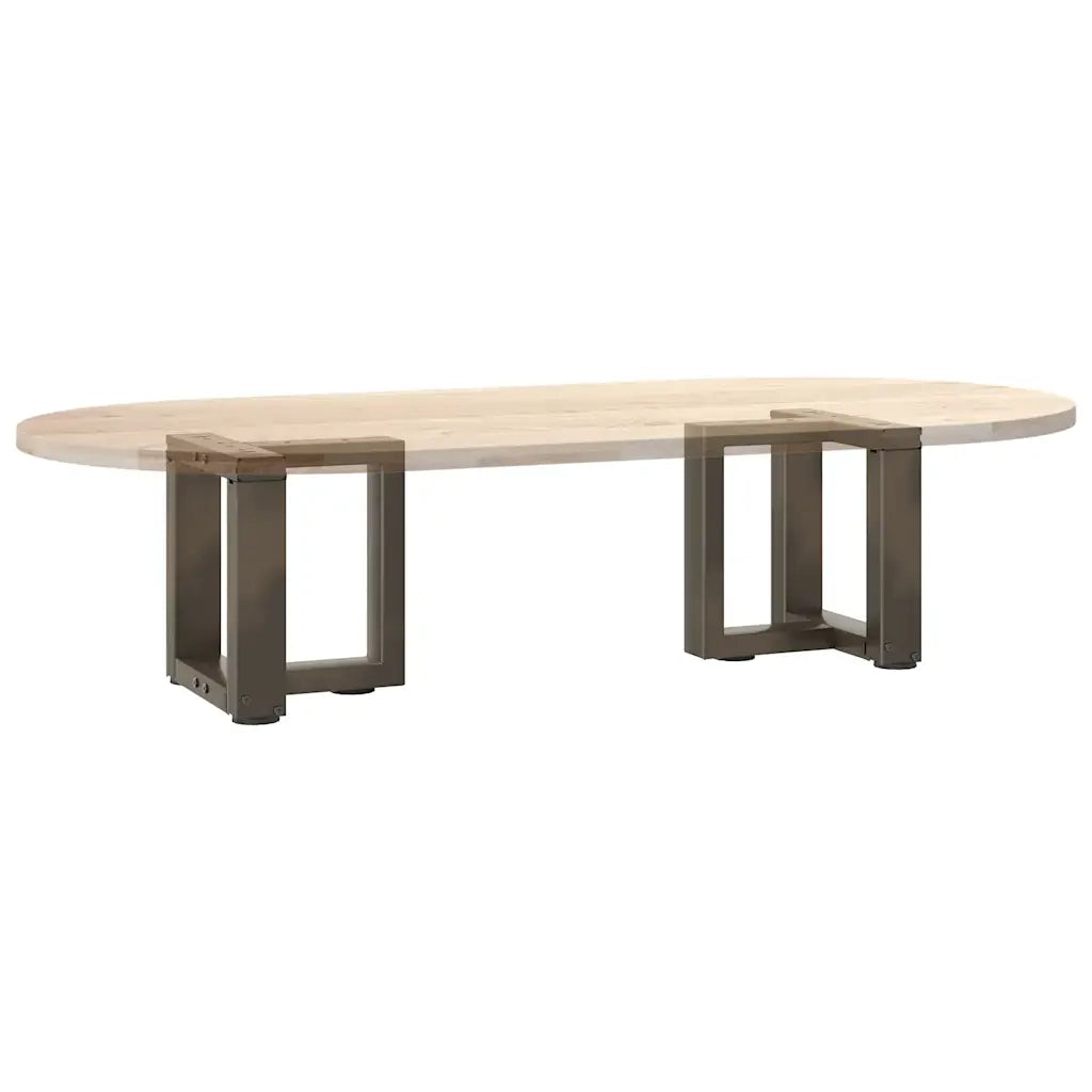 Gambe per Tavolino da Caffè a Forma di T 2 pz Nere 30x25x(30-31) cm Acciaio 4013003