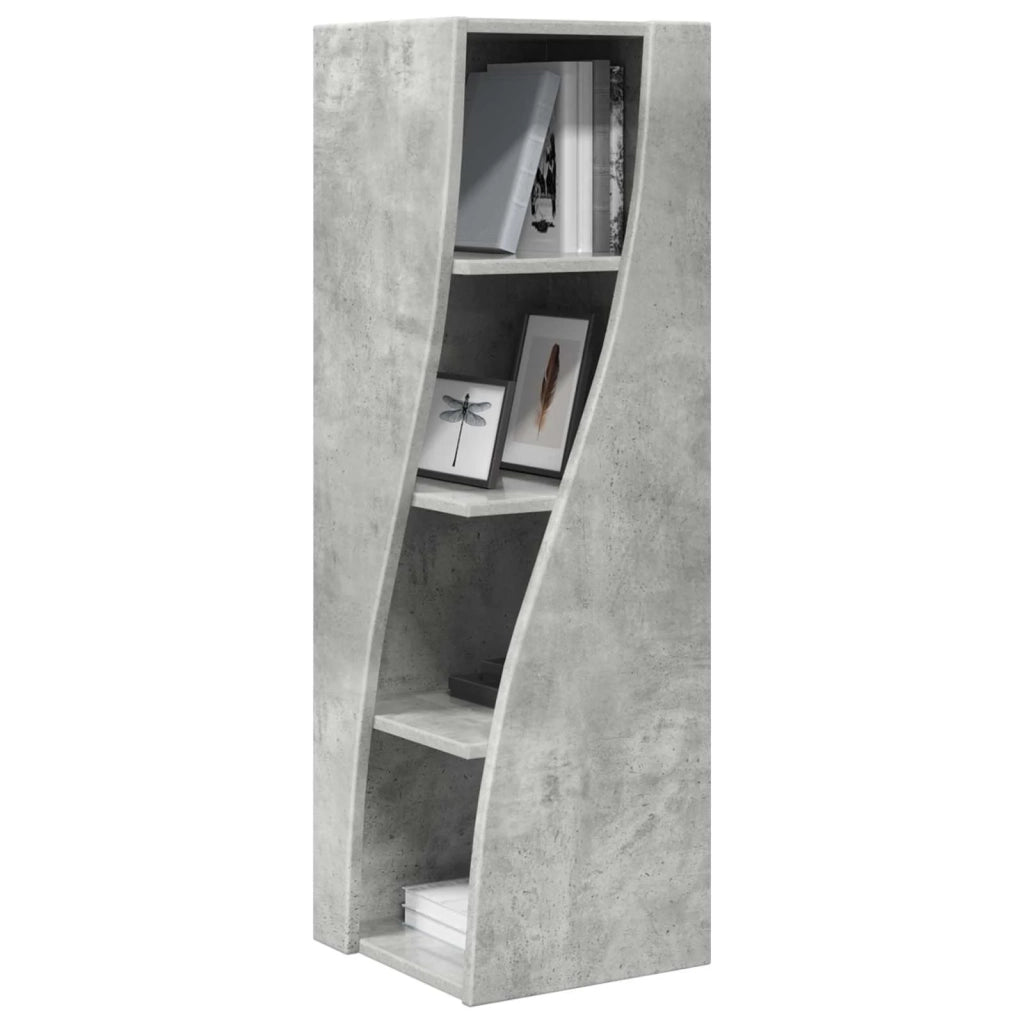 Mobile angolare 32x32x102cm Legno ingegnerizzato Grigio cemento 889858