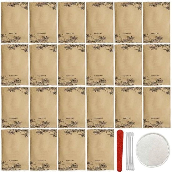 Kit di rimozione del trucco 30 pezzi - Set di viaggio - Imballaggio igienico - Kit di pulizia del viso - Leggero e comodo - Set di pulizia del viso