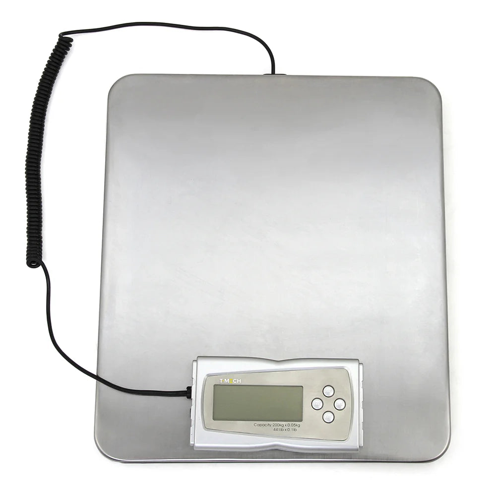 Bilancia Postale Digitale 200 kg Piattaforma 41x36 cm LCD Funzione Tara