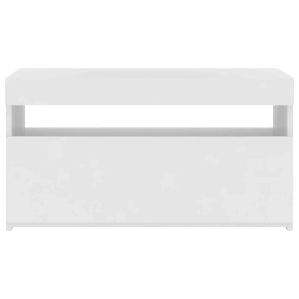 Mobile TV multimediale mensola TV credenza mobile TV per sala da pranzo soggiorno camera da letto con luci LED 75 x 35 x 40 cm bianco 02_0026611
