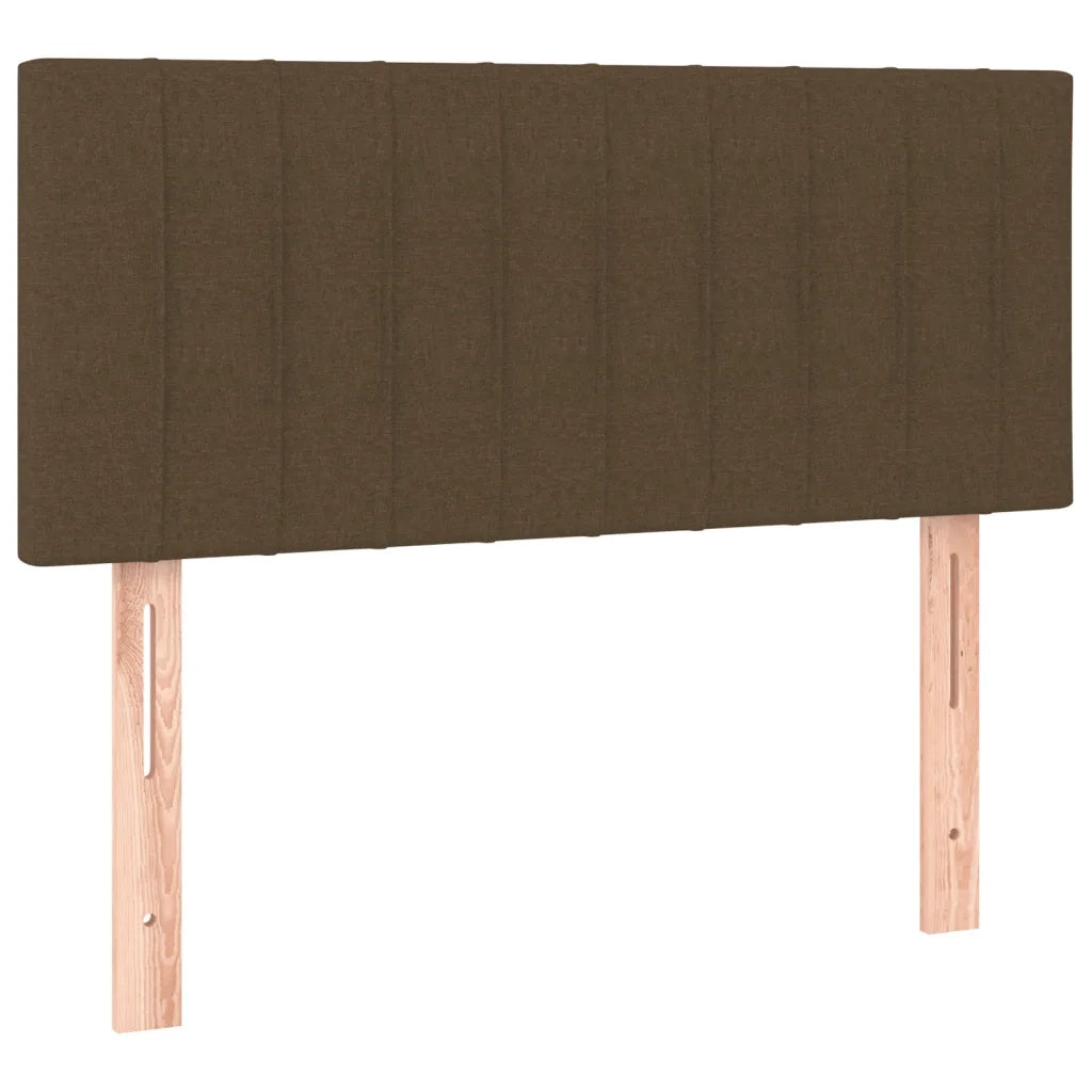 Letto a Molle Materasso e LED Marrone Scuro 90x200cm in Tessuto cod mxl 77976