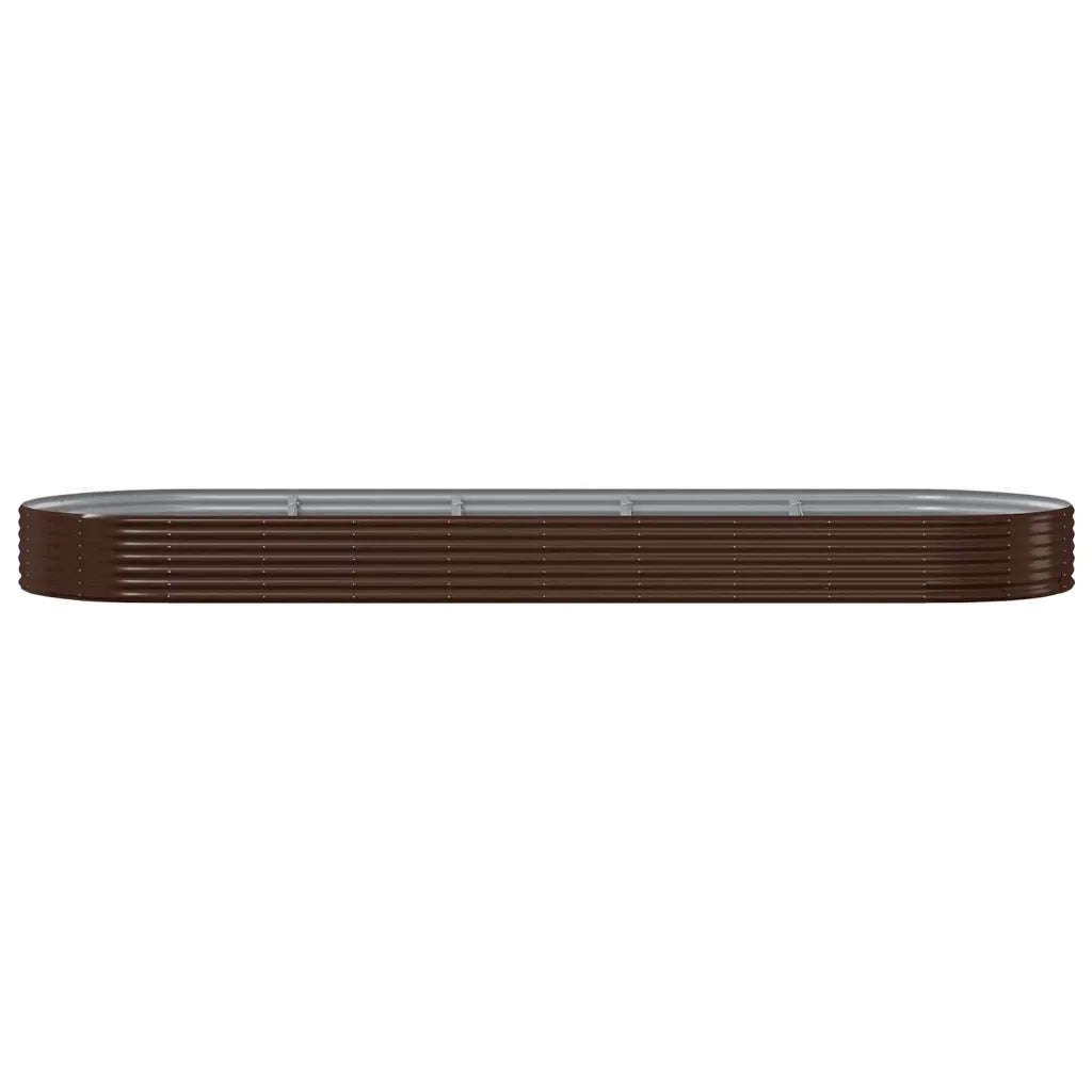Vaso Giardino Acciaio Verniciato a Polvere 450x140x36cm Marrone cod mxl 66758
