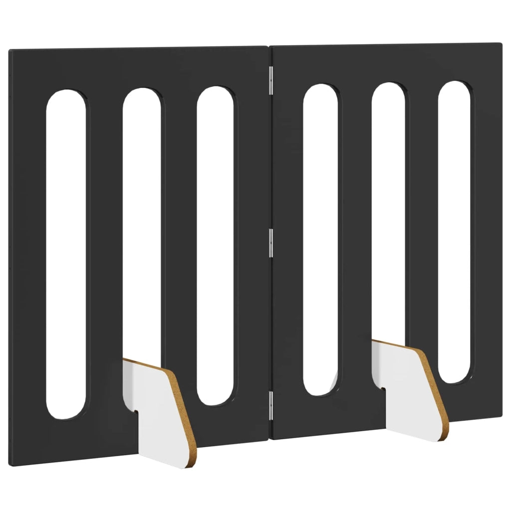 Recinto pieghevole per animali 2 pz Rovere Nero CFW8160680