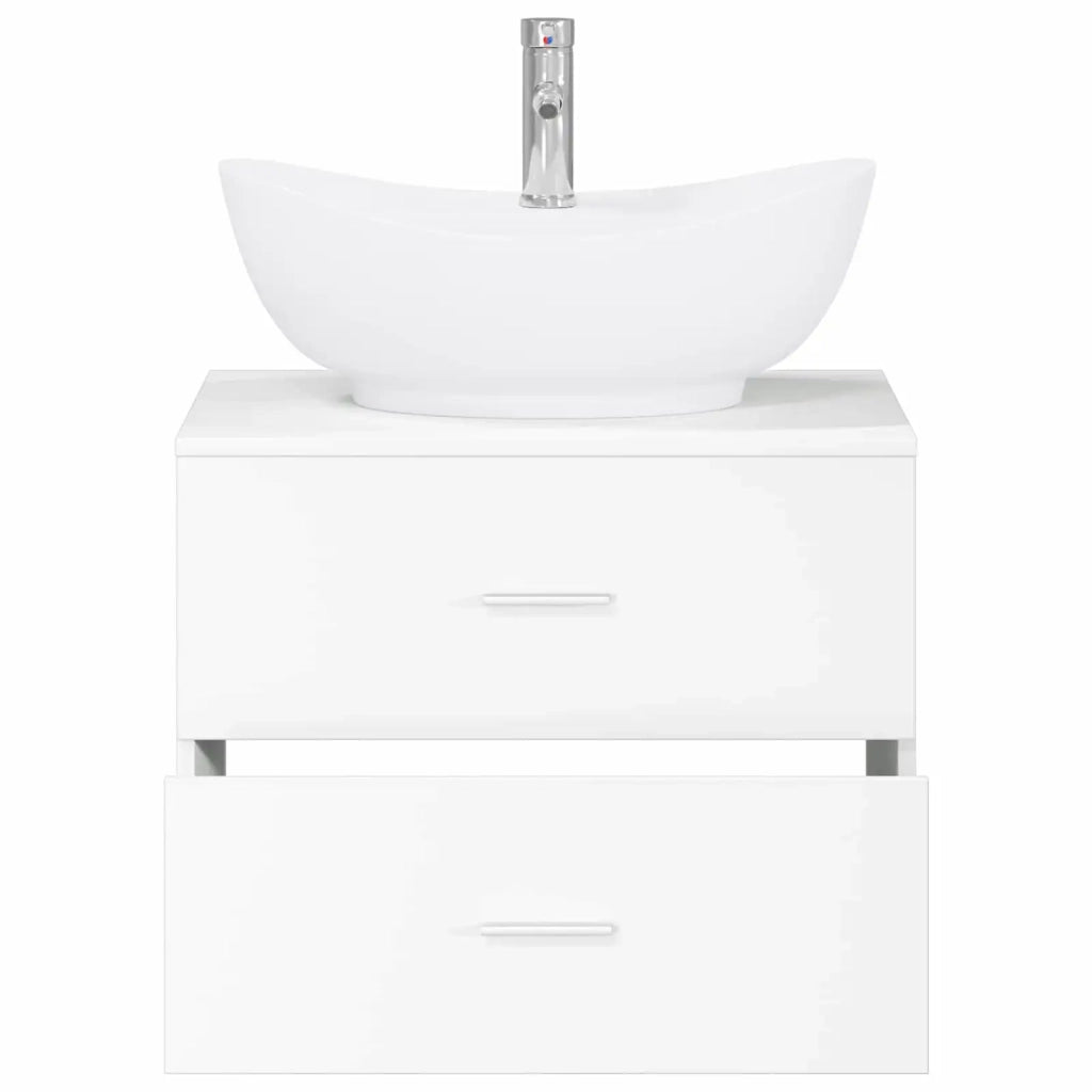 Set di mobili per il bagno Bianco Legno ingegnerizzato 3404398