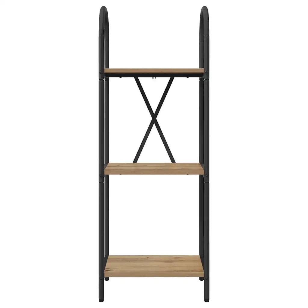 Libreria-Scaffale per Libri-Mobile di Stoccaggio Rovere artigianale 40 x 30 x 109 cm Legno multistrato 808819