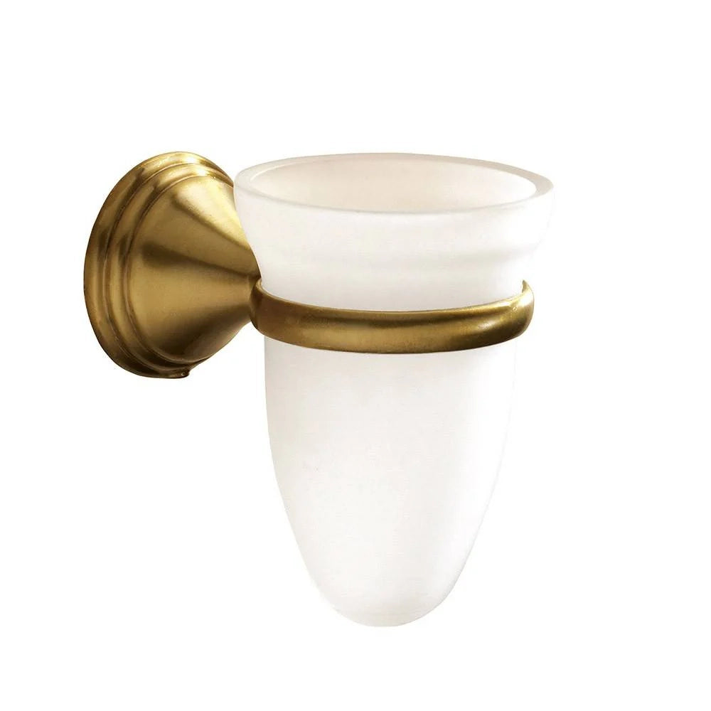 Set portaspazzolini, dosasapone e portasapone da muro Gedy linea Romance bronzo