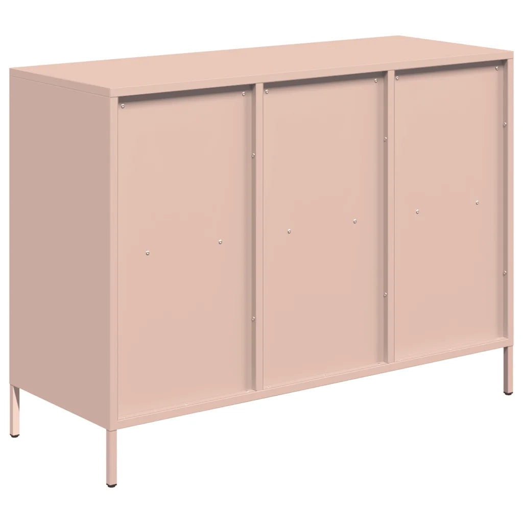 Credenza-Buffet-Armadio da cucina Rosa 101,5x39x73,5 cm in Acciaio Laminato a Freddo 431492