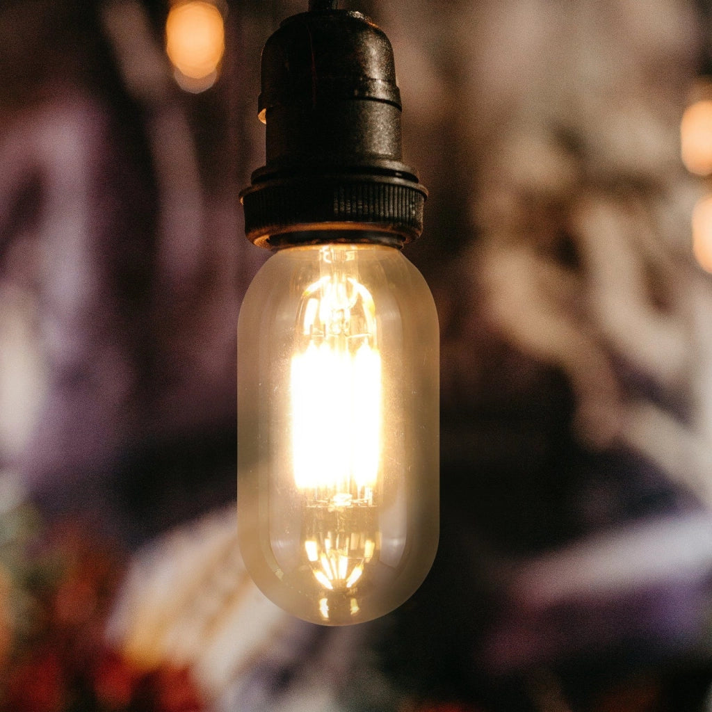 ZMH Confezione da 4 Lampadine LED E27 Bianco Caldo Vintage T45 4W 2700K Lampadine in vetro a risparmio energetico