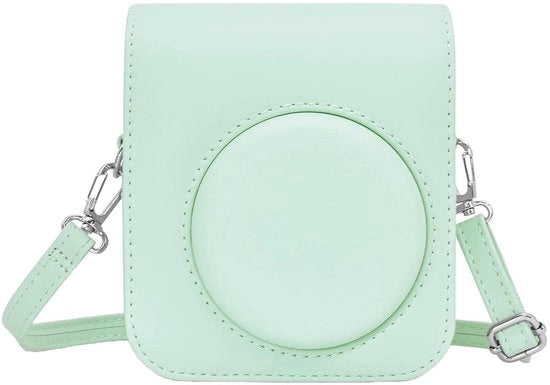 Borsa per fotocamera istantanea - Pelle PU - Impermeabile - Cinturone regolabile - Tasca aggiuntiva per schede di memoria - Protezione contro graffi - Borsa per fotocamera