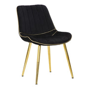 Sedia Paris Nera/gold Set 2 Pz cm 51x59x79