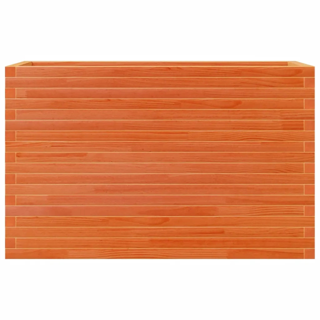 Fioriera Giardino-Vaso da Esterno-Contenitore per Piante Marrone Cera 110x40x68,5 Legno Massello Pino