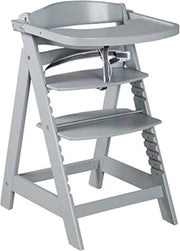 Sedile per Bambino - Sedile in Legno per Bambino - Sedile e Tavolo per Bambino - Sedile in Legno per Bambino - Taupe/Con Piatto da Pranzo - 54D x 44,5L x 78,5A cm - 6,5 kg