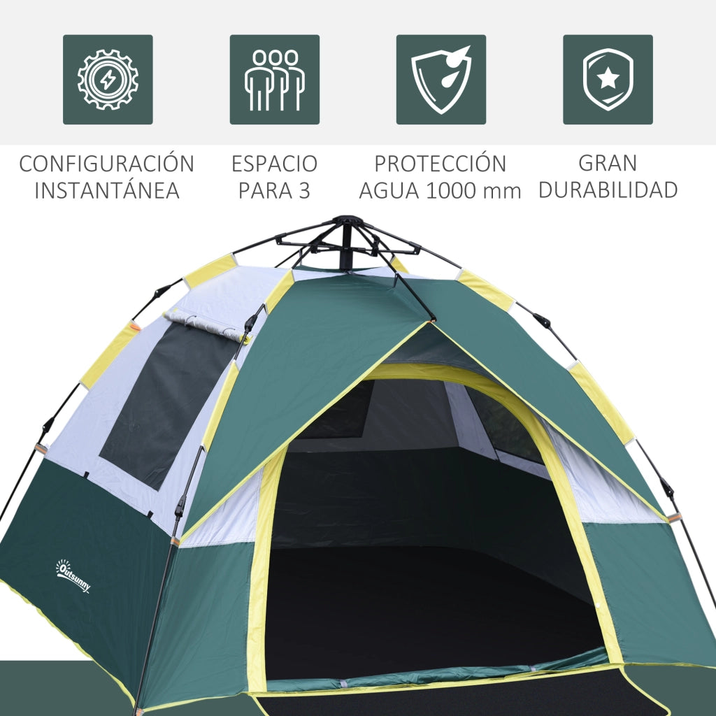 Tenda da Giardino Pieghevole ¨C Minimal ¨C Verde 205x195x135 cm