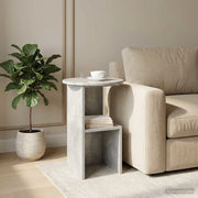 Tavolo laterale Grigio Cemento Ø 39,5 x 55 cm 8001040