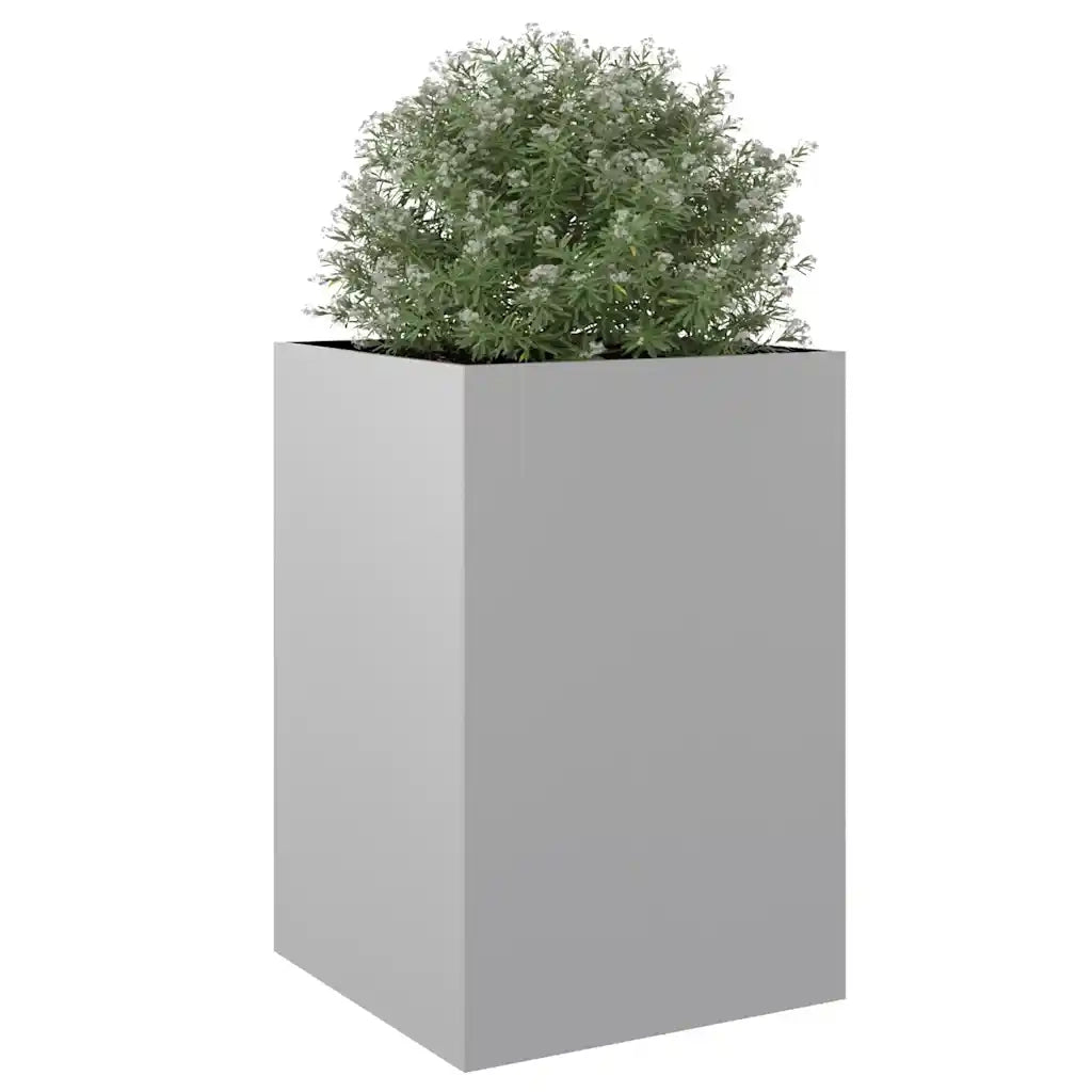 Fioriera Argento 52x48x75 cm in Acciaio Zincato