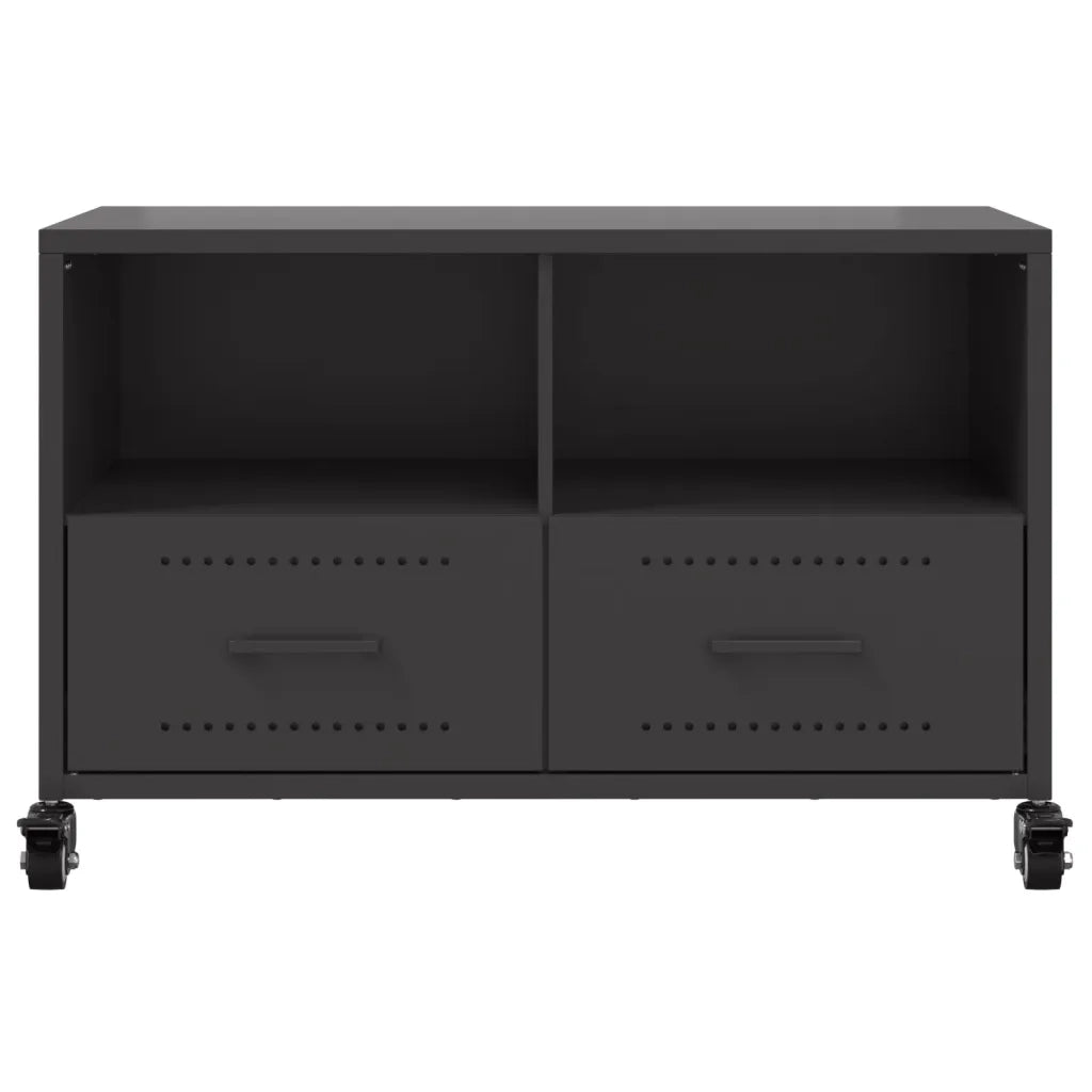 Mobile TV Nero 68x39x43,5 cm in Acciaio