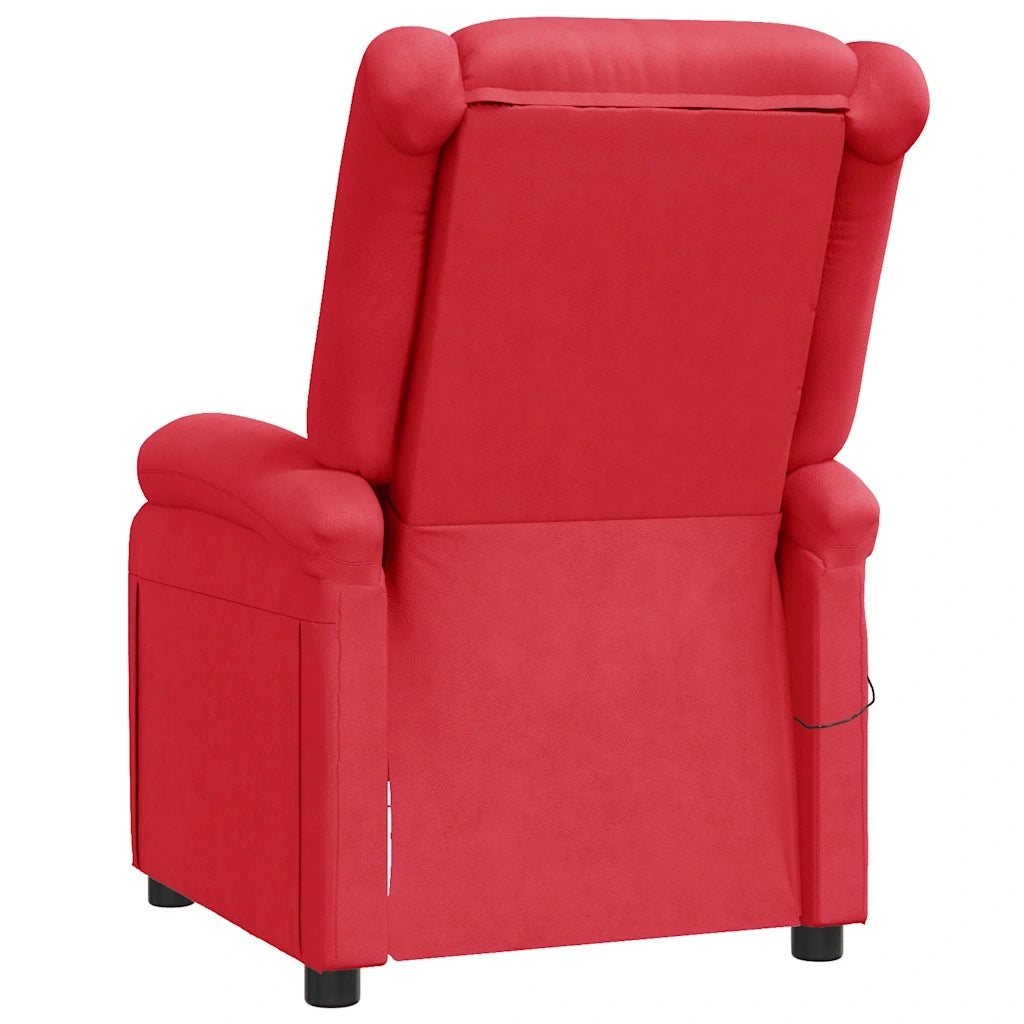 Poltrona Massaggiante Rossa in Similpelle 348466