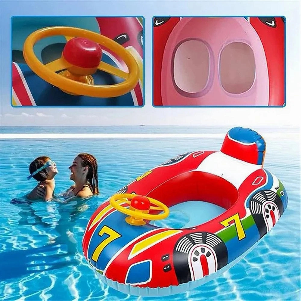 Trade Shop - Salvagente Gonfiabile Mutandina Per Bambini A Forma Di Macchina 60 X 40 Cm Mare -