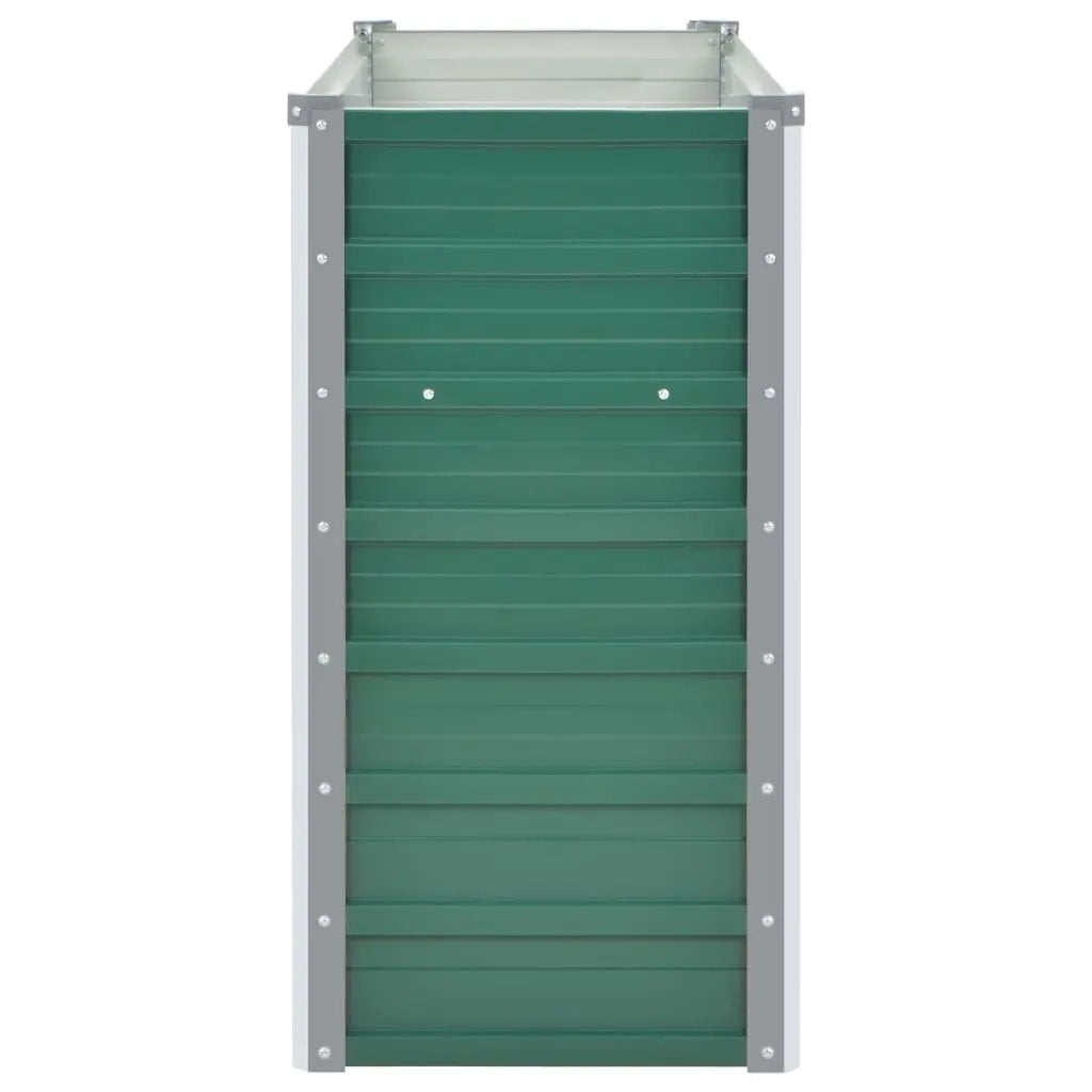 Letto Rialzato Giardino in Acciaio Zincato 160x40x77 cm Verde 44849