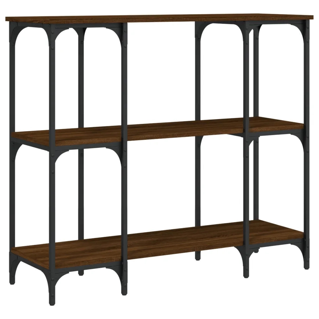 Tavolino Consolle | Tavolo d'Ingresso Rovere Marrone 102x35x90 cm Legno Multistrato