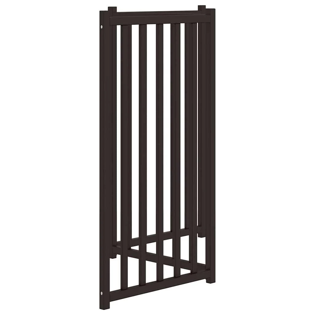 Cancelletto di sicurezza pieghevole per cani a 3 pannelli 150 cm in legno massello di abete nero 02_0023083
