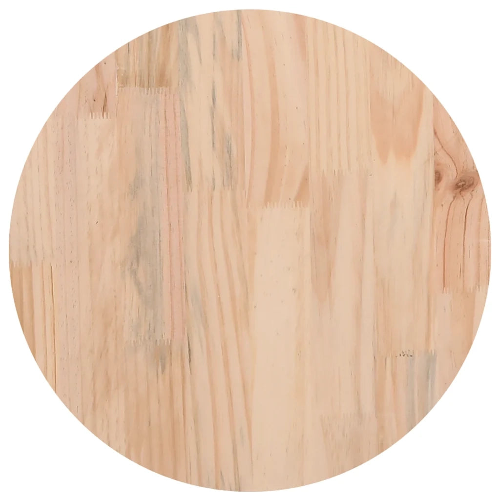 Piano Tavolo | Superficie Tavolo | Piano Scrivania Rotondo Bianco ?30x3 cm in Legno Massello di Pino