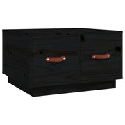 Tavolino da salotto | Tavolino da caff¨¨ | Tavolino da Soggiorno Nero 60x53x35 cm Legno Massello di Pino