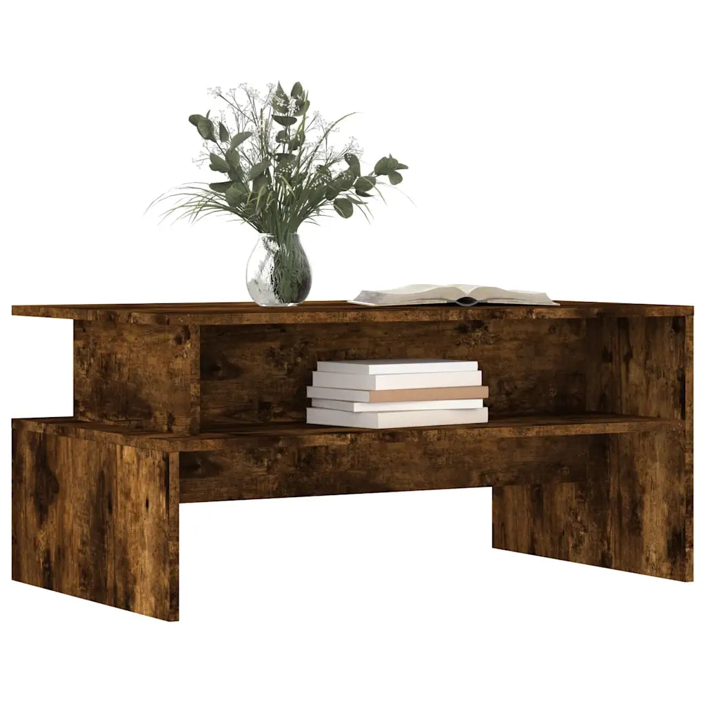 Tavolino da salotto | Tavolino da caff¨¨ | Tavolino da Soggiorno Rovere Fumo 90x55x42,5 cm Legno Multistrato