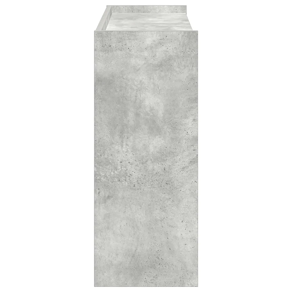 Scarpiera-Scaffale per scarpe Grigio Cemento 80x25x62 cm in Legno Multistrato