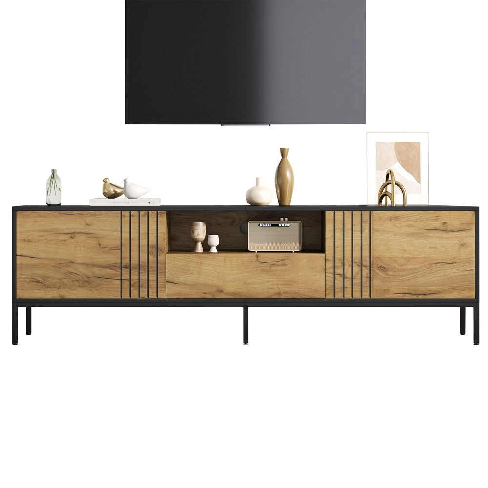 Mobile TV Lowboard con 2 Ante e 1 Cassetto ¨C Xylo ¨C 170x35x50 cm, fino a 70 Pollici