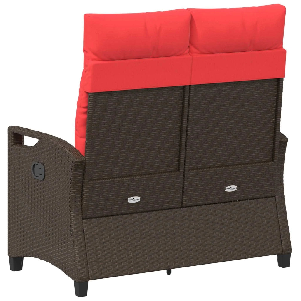 Panchina da giardino Marrone e Rosso 105 x 60 x 112 cm 42026856