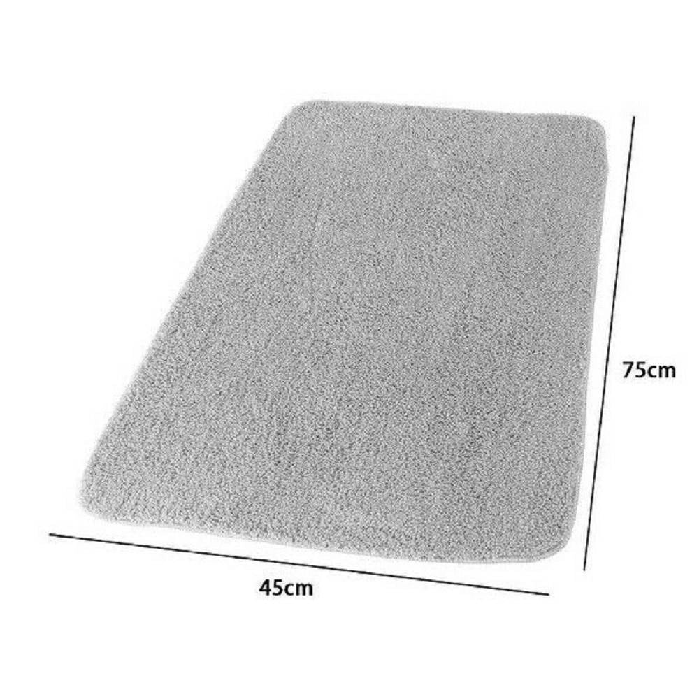 Trade Shop - Tappeto Tappetino Per Bagno Arredo Casa 45 X 75cm Colore Grigio In Tessuto 69864 -