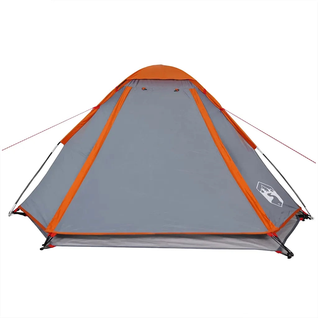 Tenda da Campeggio a Cupola 2 Persone Grigio e Arancione 94767