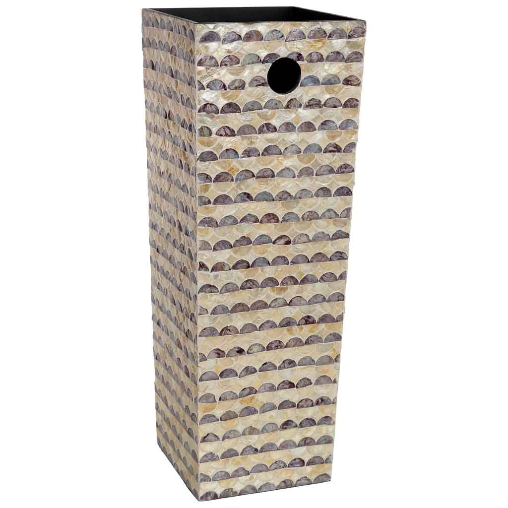 Portaombrelli quadrato in legno e capitello 20x20x57h cm