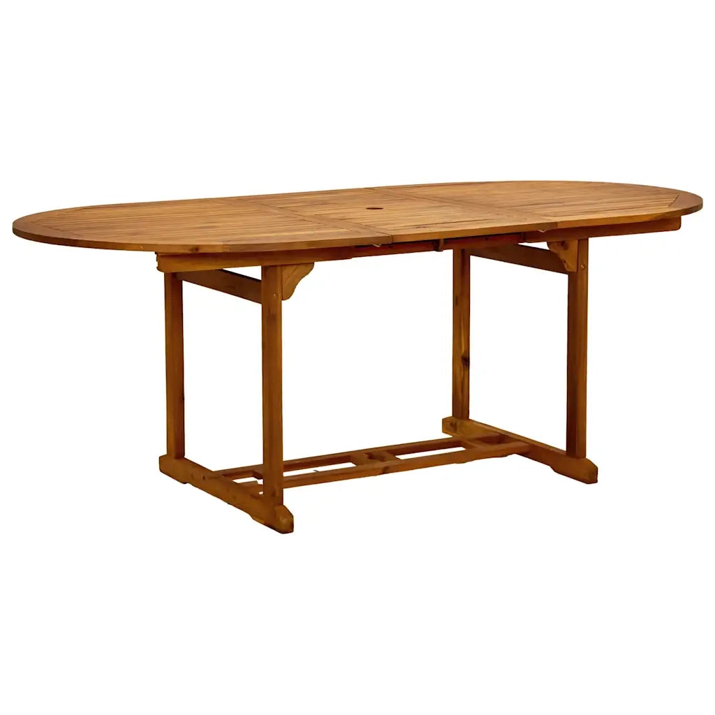 Set Pranzo da Giardino 5pz Legno Massello di Acacia e Textilene