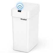 Cassetto per la spazzatura da bagno, 9L, con coperchio, sensore slanciato, contenitore per cosmetici impermeabile all'acqua, bianco, per camera da letto, bagno, cucina, ufficio